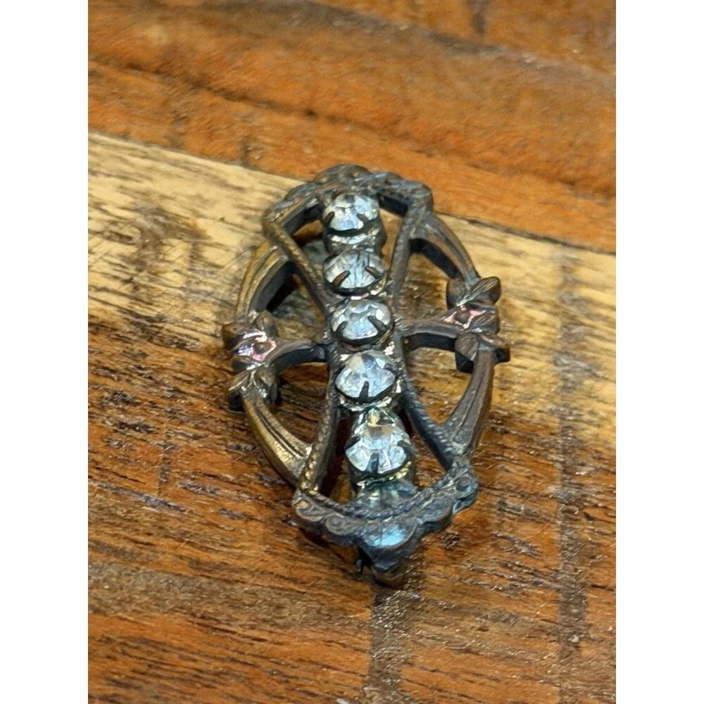 Vintage Art Deco Rhinestone Pin Brooch